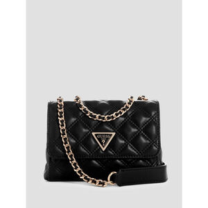 Guess Giully Quilted Mini Crossbody Bag Black Purse Handbag Women's NEW